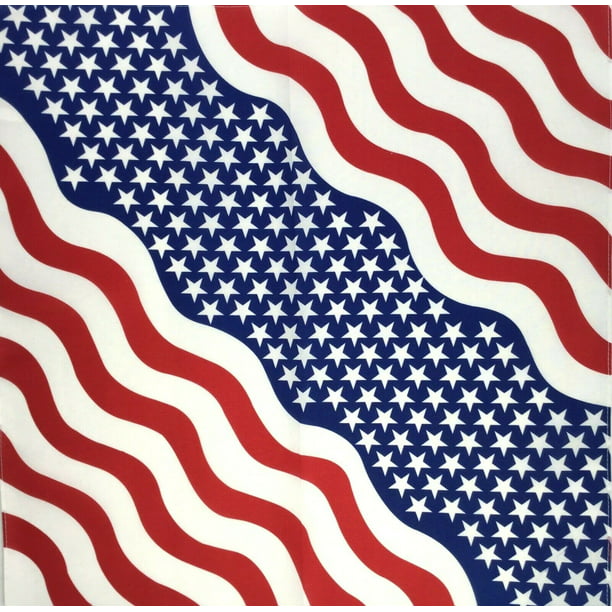 Cotton USA Flag Printed Bandana Headwrap Handkerchief FREE SHIPPING
